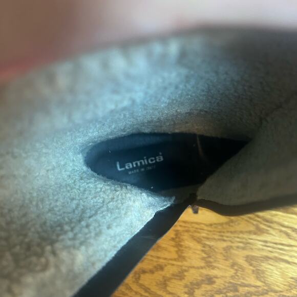 Lamica Women's Leather Boots Size 10 European Size 41 Zipper Rubber Sole - Picture 10 of 11